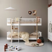 Oliver Furniture Wood Original Children's Luxury Low Bunk Bed - Oak & White