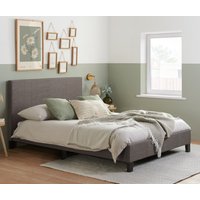 Berlin - Double - Grey Fabric - Contemporary Bed Frame - Double - Happy Beds