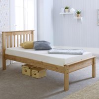 Chester - King Size - Waxed Pine - Wooden - Low Foot-End Bed -5ft - Happy Beds