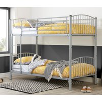 Corfu - Single - Kids Silver Finish Metal Bunk Bed Frame - Single - Happy Beds