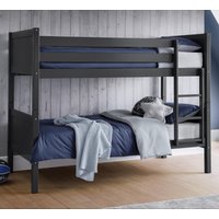 Bella - Single - Kids Bunk Bed - Grey - Wood - 3ft - Happy Beds