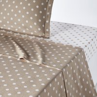 Clarisse Polka Dot 100% Cotton Flannel Flat Sheet