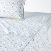Teyben Floral Tile 100% Cotton Flat Sheet