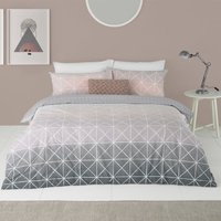 Spectrum Geometric Gradient Duvet Cover Set Pink, Pink / Double