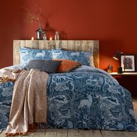 Winter Woods Animal Duvet Cover Set Midnight, Midnight / Super King