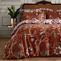 Botanist 200TC 100% Cotton Sateen Duvet Cover Set Russet, Russet / King