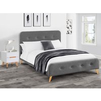 Astrid - King Size - Grey - Fabric - 5ft - Happy Beds