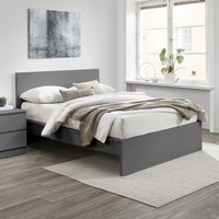 Oslo - King Size - Low Foot-End Bed - Grey - Wooden - 5ft - Happy Beds