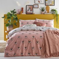 Theia Abstract Eye Duvet Cover Set Blush, Blush / King