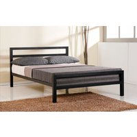 Time Living City Block Metal Bed Frame, Single, Black