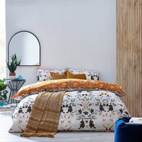 Tiger Fish Botanical Duvet Cover Set Gold, Gold / Double