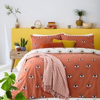 Theia Abstract Eye Duvet Cover Set Clay Pink, Clay Pink / King