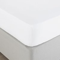 Bamboo 200 Thread Count Fitted Bed Sheet White, White / King