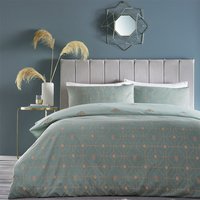 Bee Deco Geometric Duvet Cover Set Eau de Nil, Eau de Nil / Double