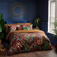 Aranya Exotic Animal Velvet Duvet Cover Set Rust, Rust / Double