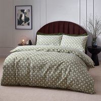 Alexa Abstract Cotton Rich Duvet Cover Set Olive, Olive / Super King
