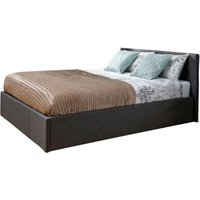 Winston Double Ottoman Bed Fabric Grey 5 x 7ft