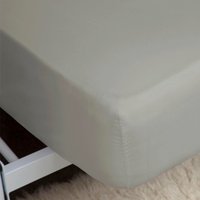 400 Thread Count Egyptian 100% Cotton Fitted Bed Sheet Platinum, Platinum / Super King / Deep Fit (38cm / 15")