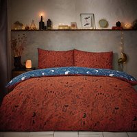 Witchy Vibes Duvet Cover Set Rust, Rust / Double