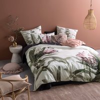 Alice Grandiflora 100% Cotton Duvet Cover Set Ivory/Green, Ivory/Green / Single