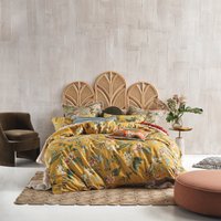 Anastacia Botanical 100% Cotton Duvet Cover Set Ochre, Ochre / Single
