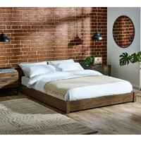 Marston – Double – Platform Bed – Rustic– Wooden – 4ft6 - Happy Beds