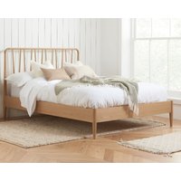 Jesper - King Size - Spindle Bed - Oak - Wooden - 5ft - Happy Beds