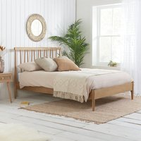 Rome - Double - Low Foot-End Bed - Oak - Wooden - 4ft6 - Happy Beds