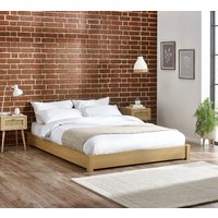 Marston – King Size – Platform Bed – Oak– Wooden – 5ft - Happy Beds