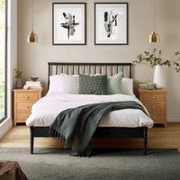 Belton - Double - Spindle Design Bed - Black - Wooden - 4ft6