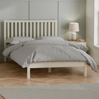 Coxmoor - King Size - Low Foot-End Bed - Ivory and Oak - Wood - 5ft - Happy Beds