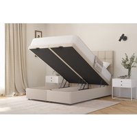 Zante Ortho Traditionally Sprung Mattress + Ottoman Divan Bed, Teal, End Ottoman, Single