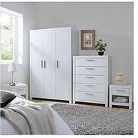 Very Home Rio 4 Piece Package - 3 Door Wardrobe, 5 Drawer Chest And 2 Bedside Chests - Fsc&Reg; Certified