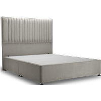 Camden Bed Silver Grey - Double / No Storage / Dark Wood